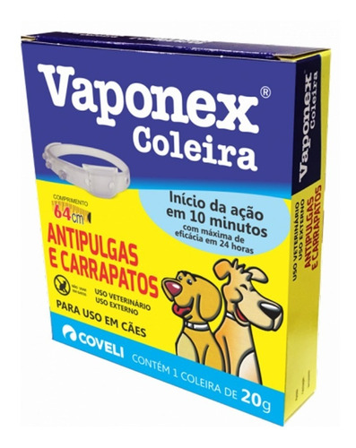 Coleira Antipulgas E Carrapatos Vaponex Para Cães