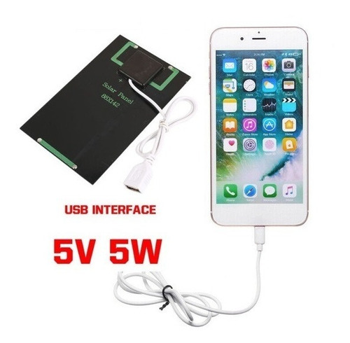 Painel Solar 5v 5w Usb Carregador Celular Tablet Baterias Ok