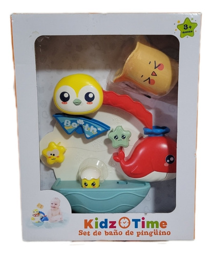 Kidz Time Set De Baño De Pingüino Para Bebé Juguete De Baño