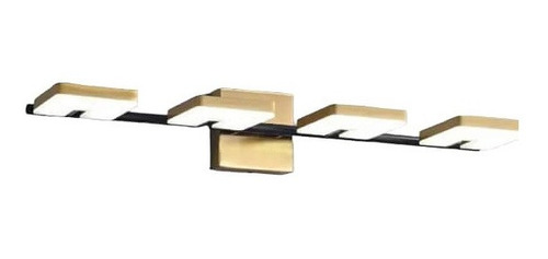 Artefacto Barra Led  Baño Espejo 4 Lamparas Color Dorado