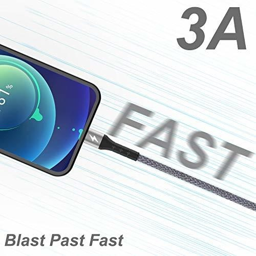 Siqiwo Multi Core Qc 3.0 Tipo C Cable De Carga Rápida 4ft Siqiwo Multi Core Qc 3.0 Tipo C Cable De Carga Rápida 4ft