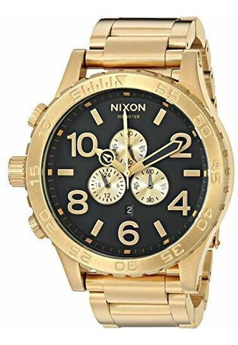Nixon 51-30 Chrono Oro - Negro Hombres S Submarino Reloj De 