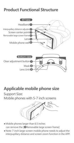 Oculos Realidade Virtual 3d Vr Para Smartphones Jp382 A