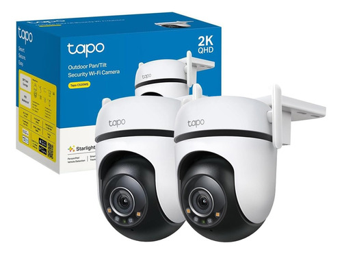 Kit 2 Cámaras De Seguridad Wifi Tp-link Tapo C520ws 2k 360