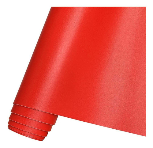 Hoja Piel Sintetica Color Rojo Liso 1 Rollo 12 X 53  Ideal