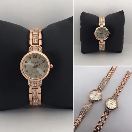 Reloj Pulsera Mujer Metalico Con Strass X5 U. X Mayor Stock!