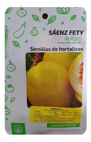 Semillas Fruta Maracuyáa Sobre Pequeño 3grms