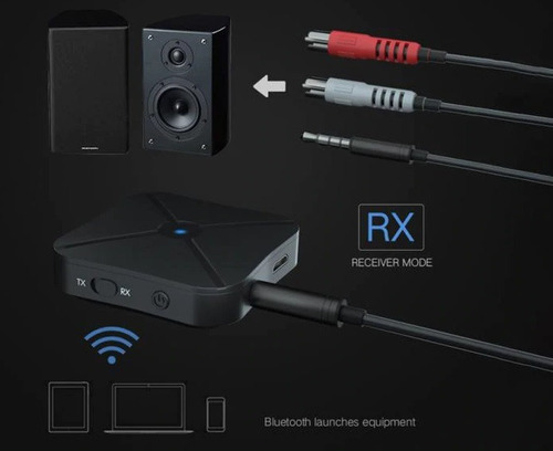 Imagen 4 de 10 de Transmisor Receptor Audio Bluetooth Audio Aux Rca 2en1 Tv