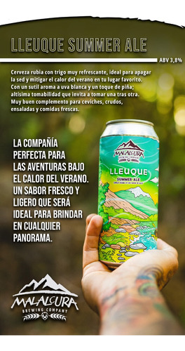Cerveza Lleuque Summer Ale, Abv%3,8