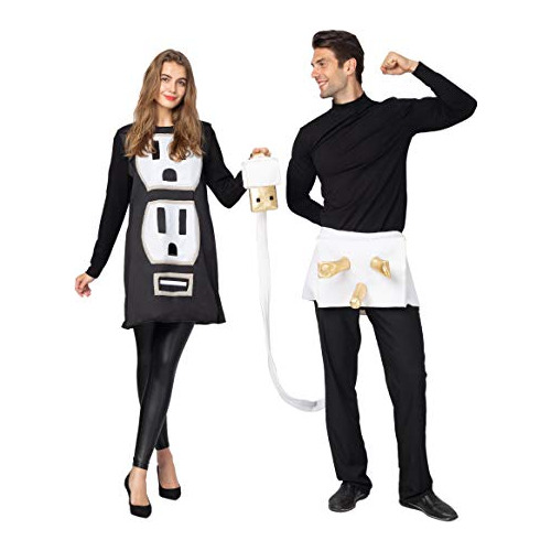 Disfraz De Pareja Enchufe Y Enchufe Usb/luz Halloween A...