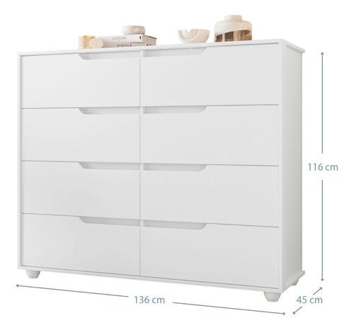 Combo Closet 4 Puertas 2 Cajones + Comoda 8 Cajones Favatex