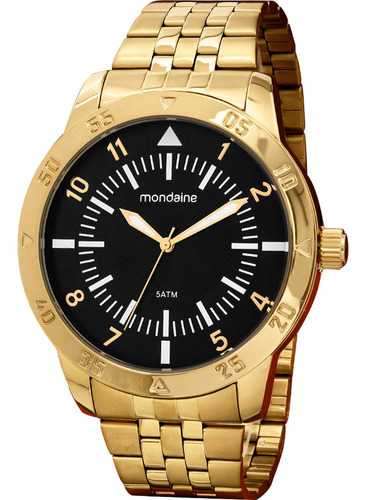 Relógio Masculino Analógico Dourado Mondaine 99205gpmvde1