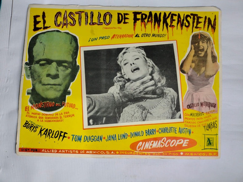 Cartel De Cine Vintage El Castillo De Franquestein De Época 