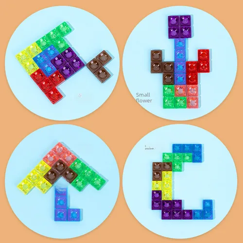 3d Crystal Tetris - Bloques De Rompecabezas De Tetris 3d Par