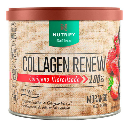 Collagen Renew (hidrolisado Verisol) Morango 300g - Nutrify