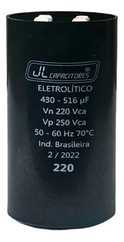 Capacitor Eletrolítico 430-516 Uf - 220 Volts