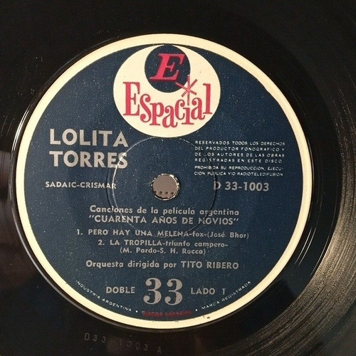 Lolita Torres. Disco Simple. 