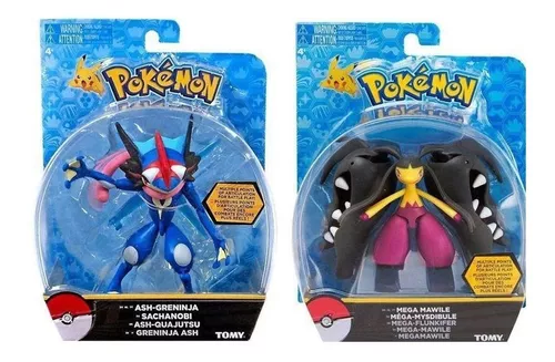 Boneco Pokemon Miniatura Ash Greninja Lendarios Figura de Ação