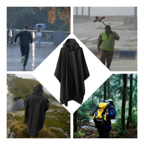 Capa De Lluvia Militar Impermeable 3 En 1 Con Capucha 2024