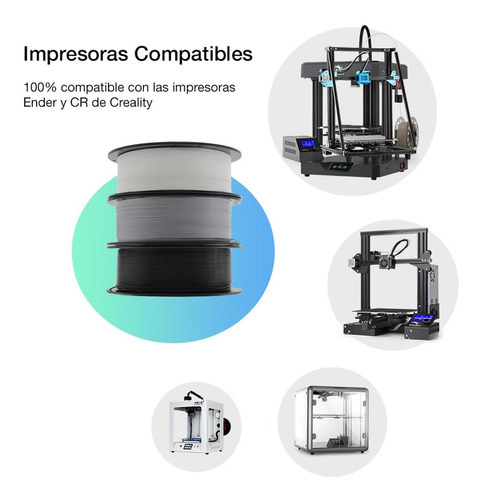 Filamento Creality Hp Ultra Pla 3d Printer 1.75mm 1kg Blanco