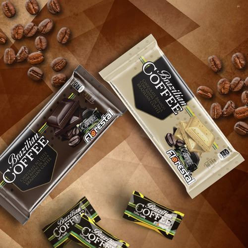 Display Choc. Branco Brazilian Coffee C/15 20g - Florestal