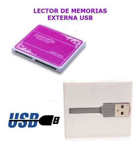 Lector Memoria Micro Sdhc Sd Laptop Pc Conexion Usb 2.0 Ccc