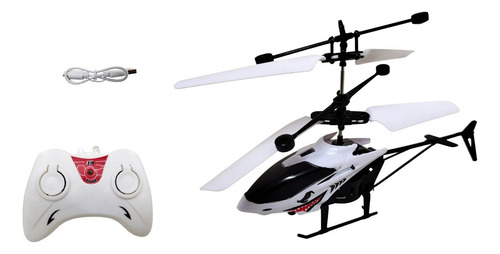 Helicoptero Radio Control Con Luz Carga Usb Tut Tuttishop Color Blanco