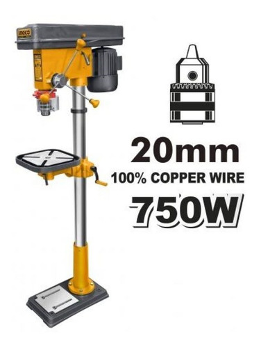 Taladro De Pie Columna/banco 20mm 16v Ingco 750w - Ynter Ind