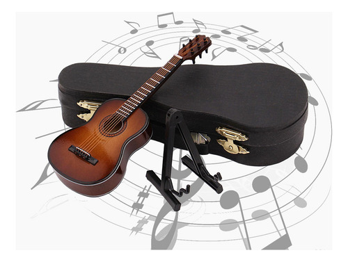 Mini Guitarra Con Soporte Y Estuche Para Niños