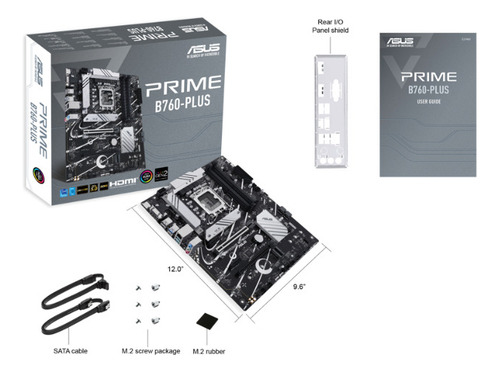 Placa madre Asus Prime B760 Plus Lga 1700 Ddr5 Pcie 5.0 X16 Color Ver kits