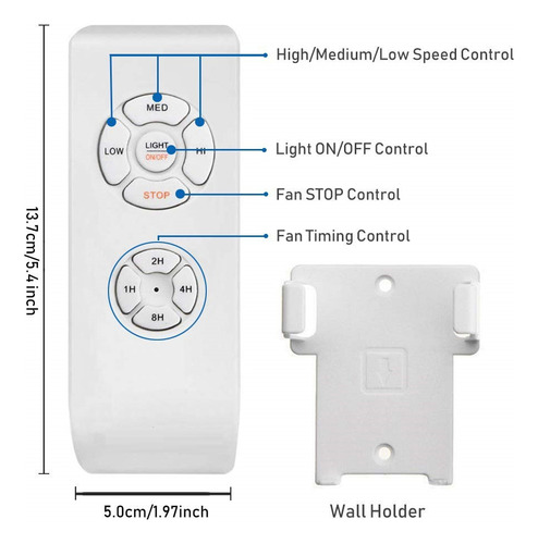 Ventilador De Techo Remoto De Alta Potencia Con Control Remo