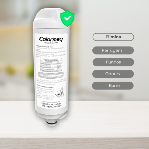 Filtro Refil Para Purificador Colormaq Eletrônico Polares