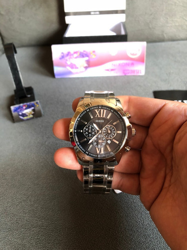 Relogio Guess W0193g2 Prata Original Completo Com Caixa
