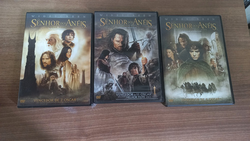 Box Trilogia Senhor Dos Anéis 3 Dvds Originais (Usado)