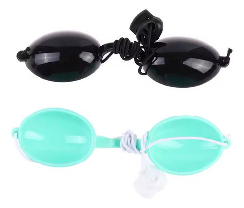 Lentes Protección Láser Paciente. Fototerapia Y Depilación Turquesa