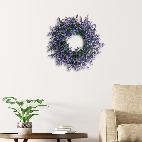 L Adorno Colgante De Pared Con Corona Morada Pequeña