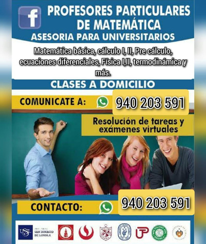 Clases Particulares De Ciencias, Matemática, Física Y Químic