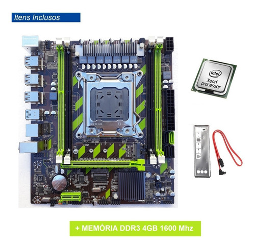 Kit Placa Mãe Lga 2011 X79 Ddr3 Até 64gb +cpu Xeon + Memória