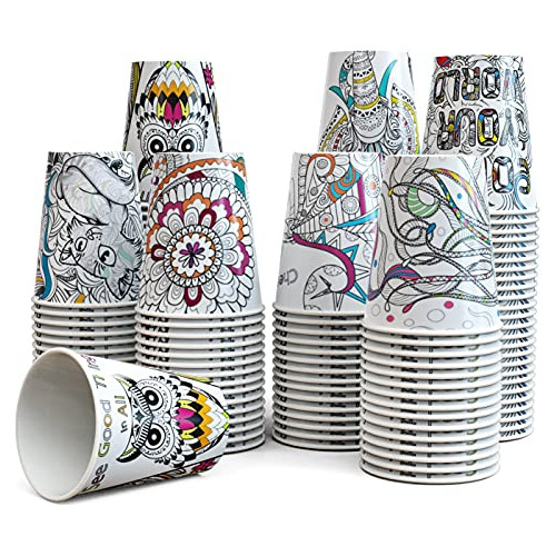 Vasos De Papel Art Kups De 8 Oz (paquete De 100) - Vari...