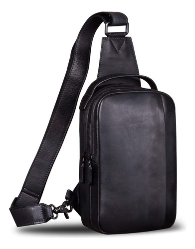Ivtg Bolso Bandolera De Cuero Genuino Para Hombres Y Mujeres