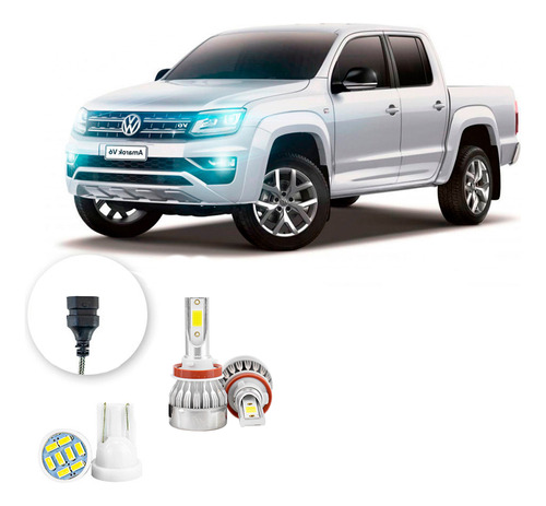 Lampadas Led Volkswagen Amarok 2010 A 2022 H11 20000lm Milha