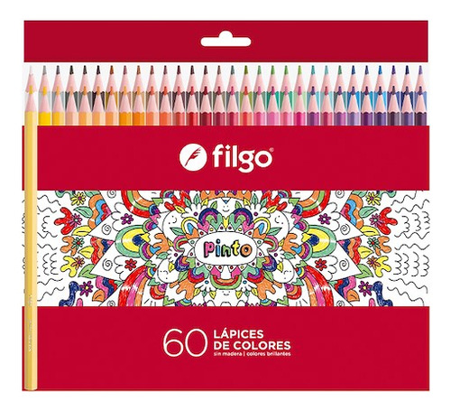 Lapices De Color Pinto Set X 60 - Largos Filgo 