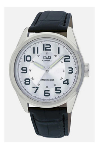 Reloj Q&q Para Hombre Q266j304y Correa De Piel Water Resist