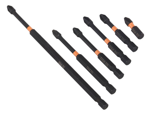 Juego De Puntas De Destornillador, 6 Piezas, Acero Aleado, P