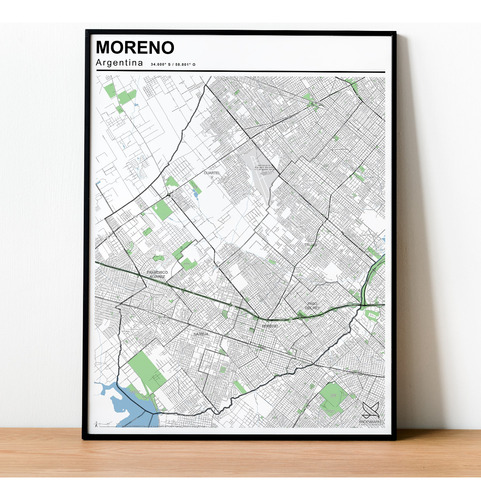 Mapa Partido De Moreno 80cmx61cm