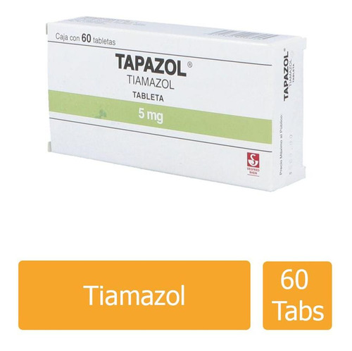 Tapazol 5 Mg Caja Con 60 Tabletas