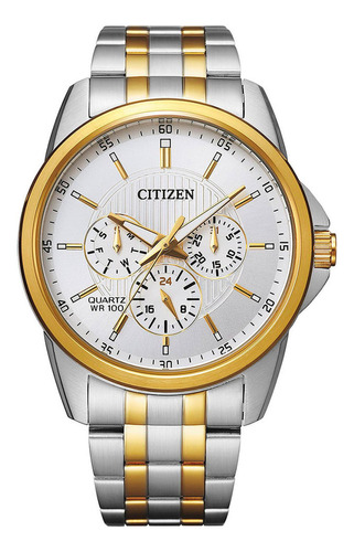 Reloj Citizen Quartz Czag834457b Color de la correa Dorado Color del bisel PVD DORADO Color del fondo Gris
