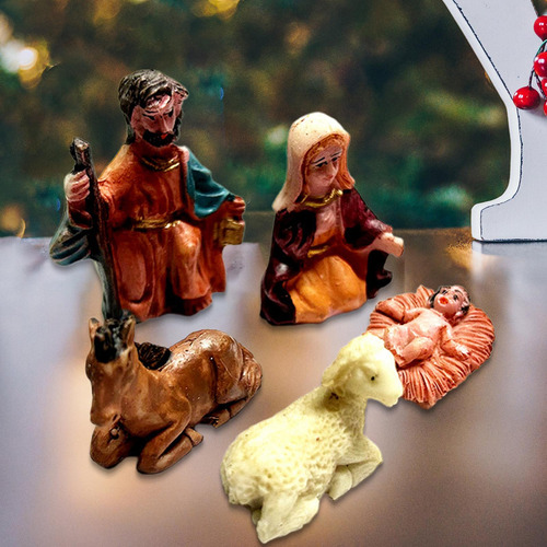 Juego En Miniatura De 5 Accesorios De Adorno Navideño Del
