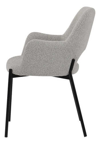 Set De 2 Sillas De Comedor 3038 Shcola Estructura de la silla Negro Asiento Blanco Diseño de la tela Liso