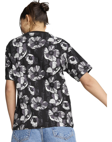 Remera Puma Essentials + Classics Sportstyle Mujer Moda Negr